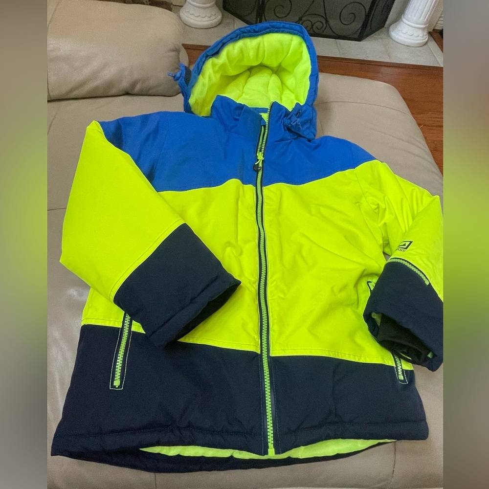 PHIBEE - Unisex Neon ski Ski Jacket, Fully Lined, Size 146/152